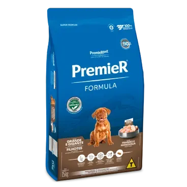Racao Premier Formula Caes Filhotes Racas Grandes e Gigantes Frango 15kg lateral